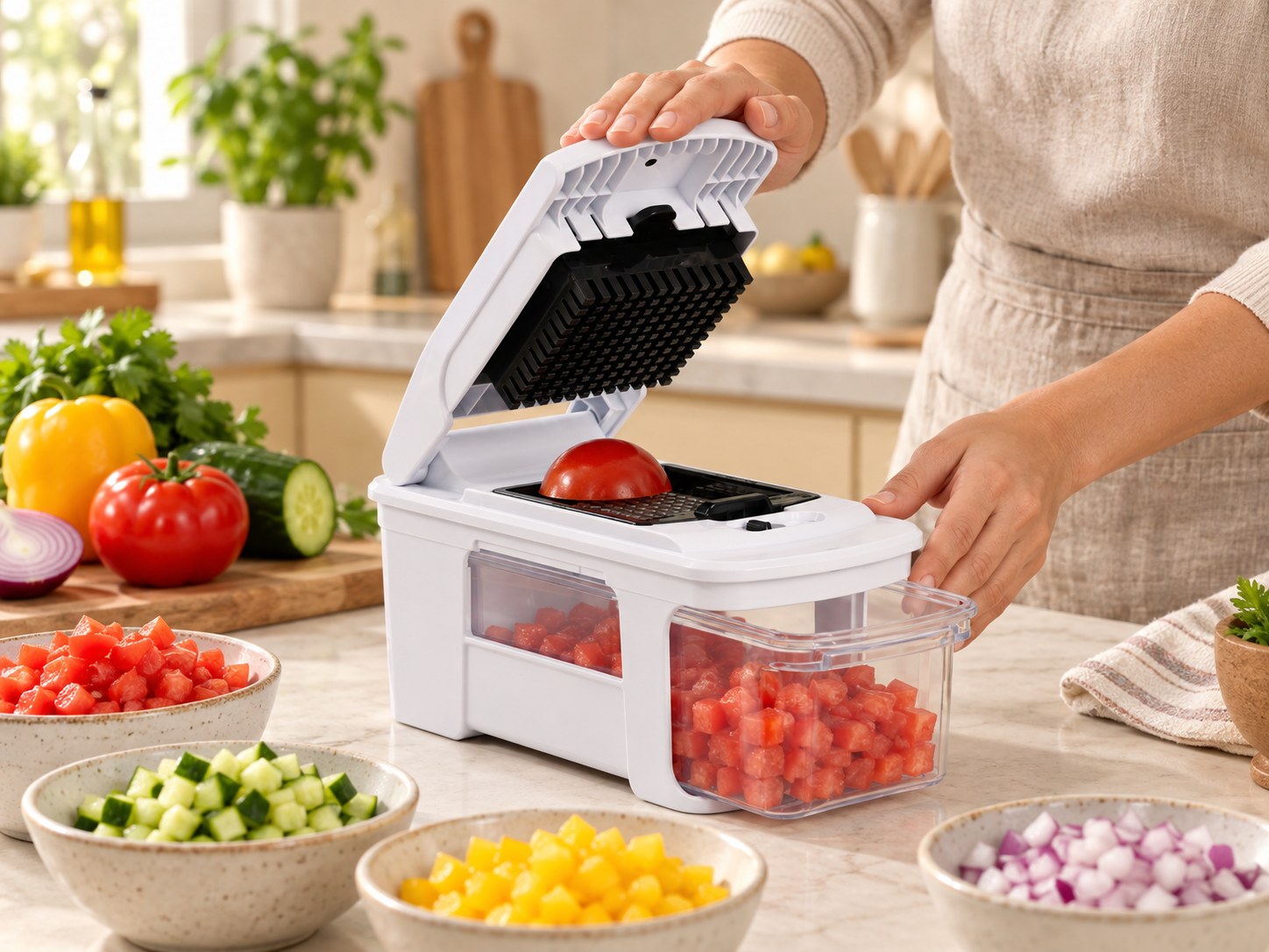 Prepara Más en Menos Tiempo con la Bandeja Familiar Extraíble de 1.5L de Chefolla