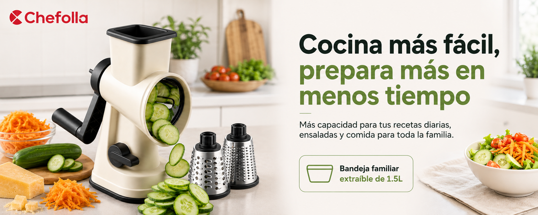 Cocina Más Fácil: Corta, Ralla y Rebana en Menos Tiempo con Chefolla
