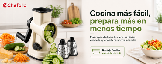 Cocina Más Fácil: Corta, Ralla y Rebana en Menos Tiempo con Chefolla